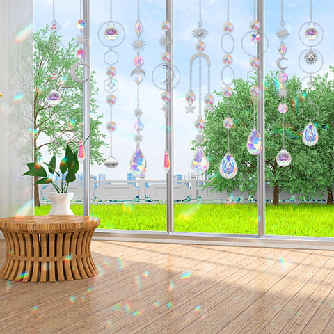 HYBEADS suncatcher assembly with chains and hooks for creative design