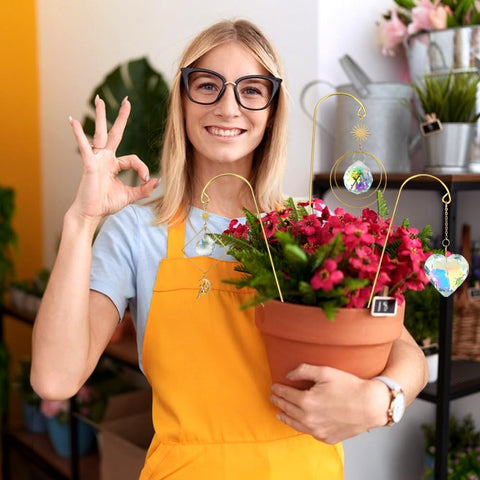 HYBEADS plant suncatcher stakes add indoor greenery charm.