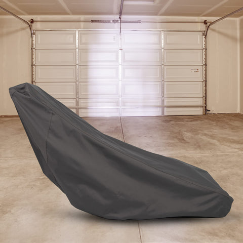 Hybrid Covers drawstring locking system keeps mower secure in windy conditions