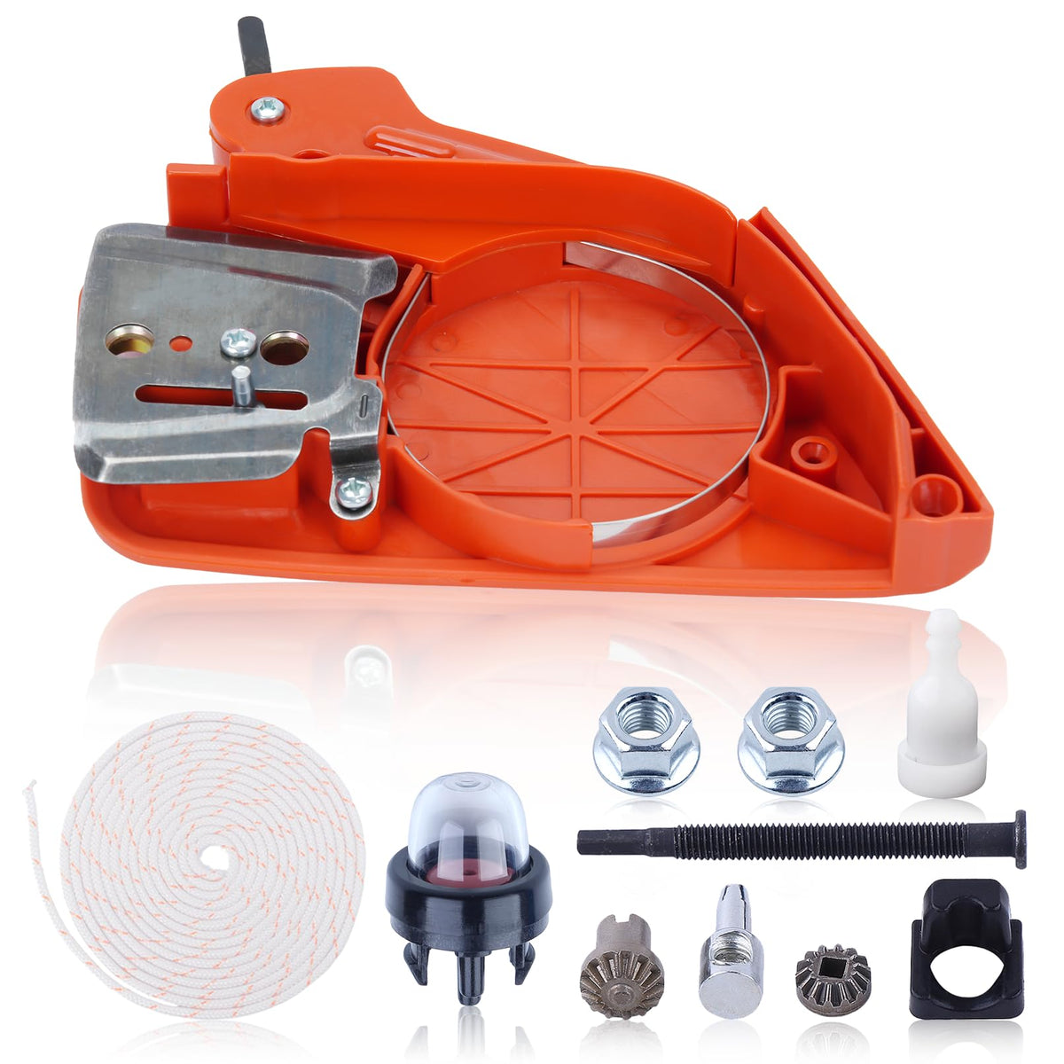 Hyceker CS-370 CS-400 chain brake side cover front view for easy compatibility.