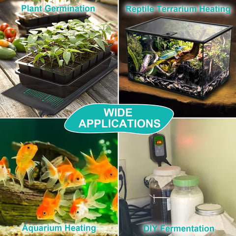 HYDGOOHO Seedling Heat Mat IP67 waterproof for outdoor setups.