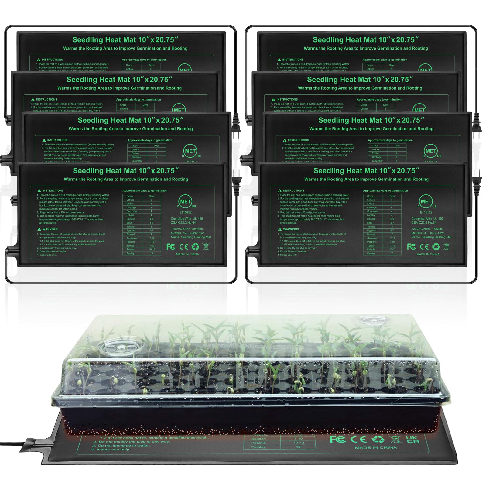 HYDGOOHO seedling heat mat setup for even warmth during germination