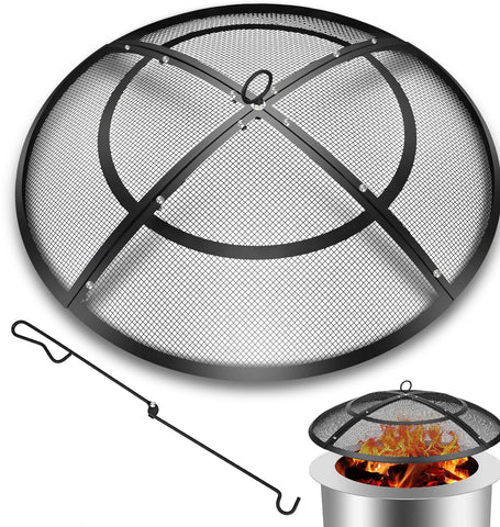 Hydream 36-inch fire pit screen cover keeps sparks contained for safer outdoor use