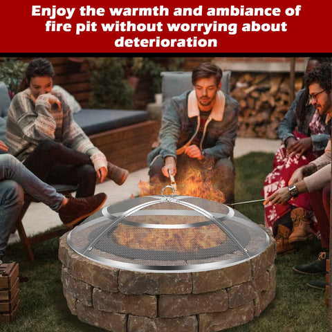 Hydream beach scene with fire pit and screen for safe warmth