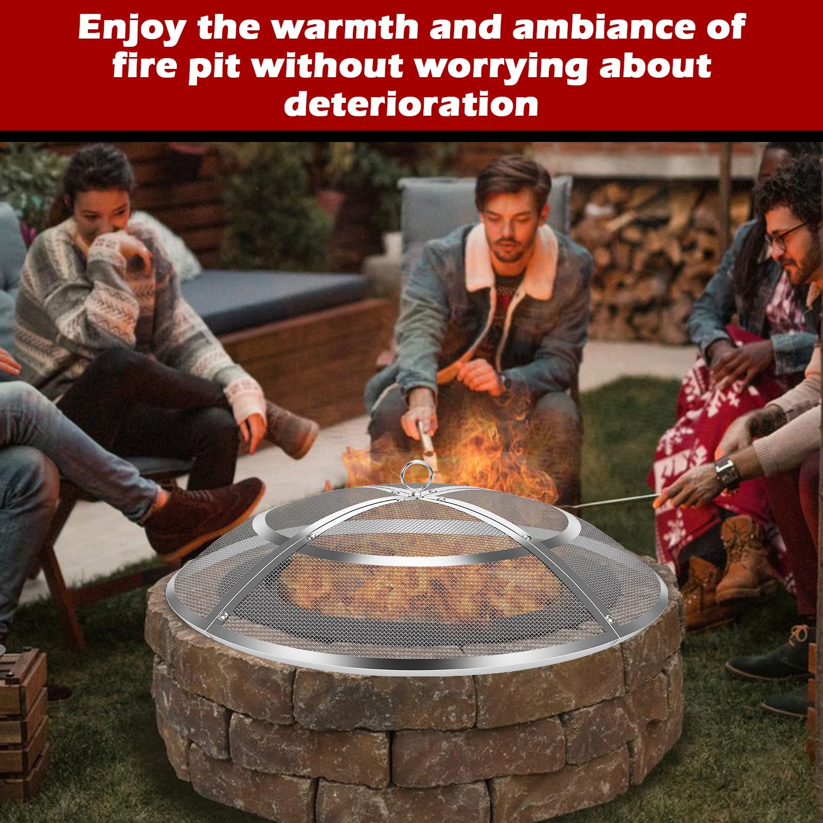 Hydream portable fire screen ideal for camping and beach evenings