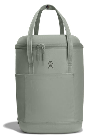 Hydro Flask Carry Out Soft Cooler Pack Agave Green with open top for easy loading