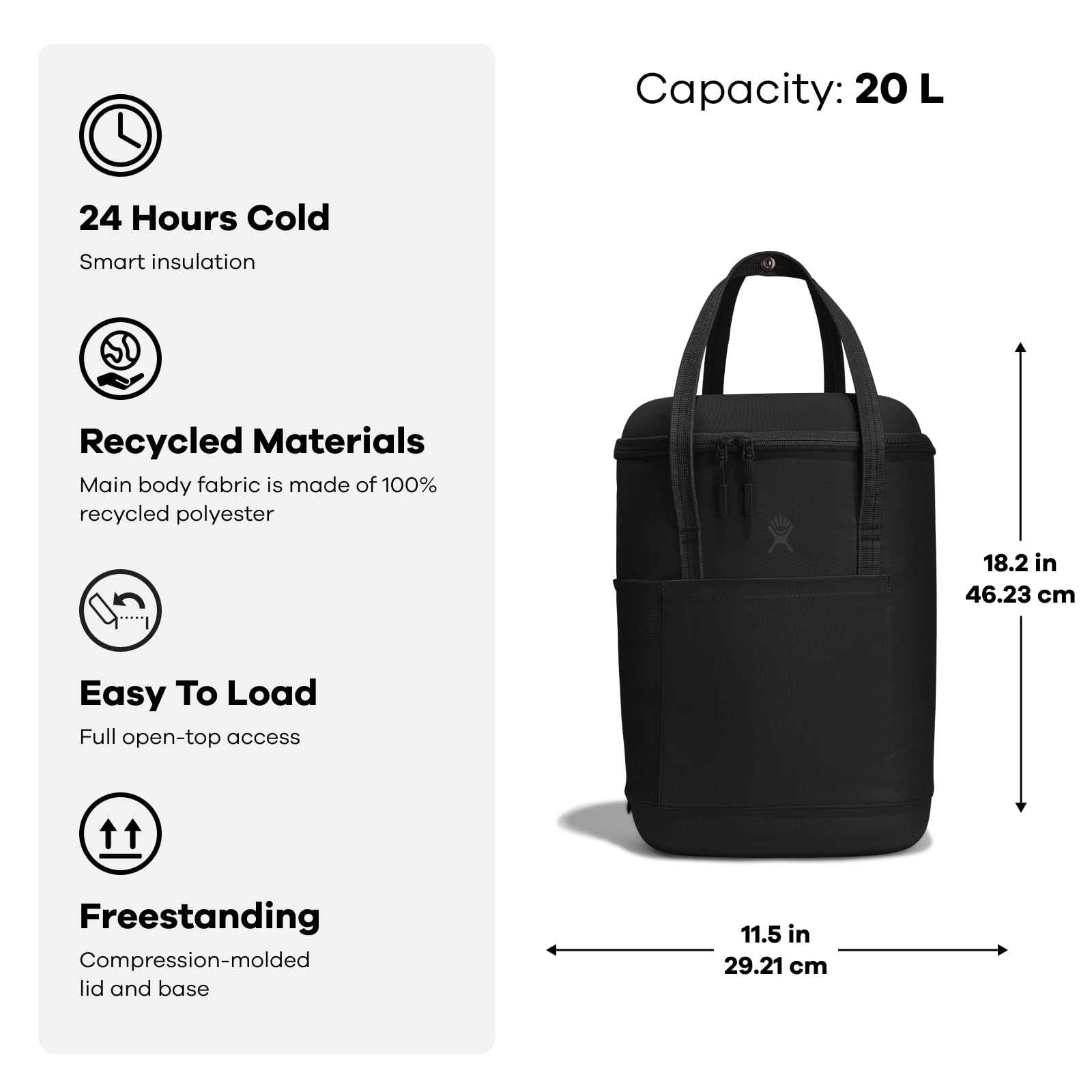 Hydro Flask recycled polyester 600d fabric emphasizes sustainability