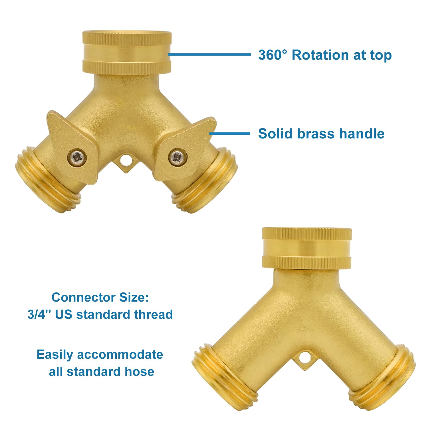 HYDRO MASTER 360° swivel connection ensures easy attachment to any spigot.
