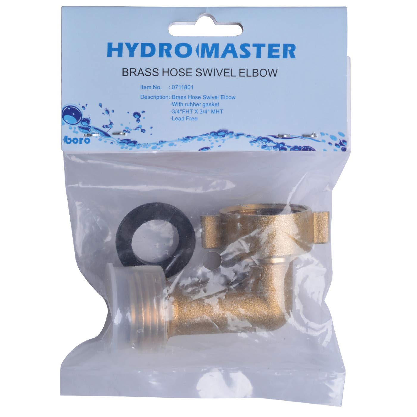 HYDRO MASTER 90-degree angle hose extender reduces crimping and hose strain.