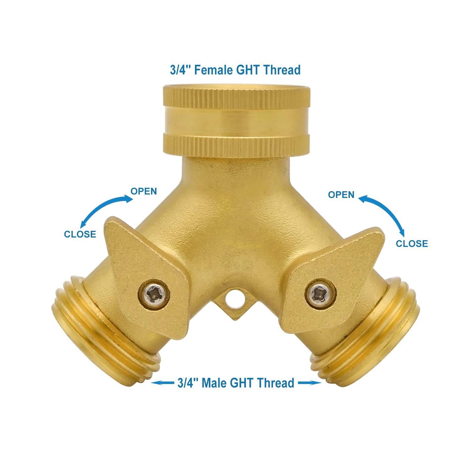 HYDRO MASTER dual valve shut-off handles enable quick, precise flow control.