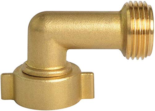 HYDRO MASTER garden hose elbow brass enables sturdy 90-degree connections in tight spaces.