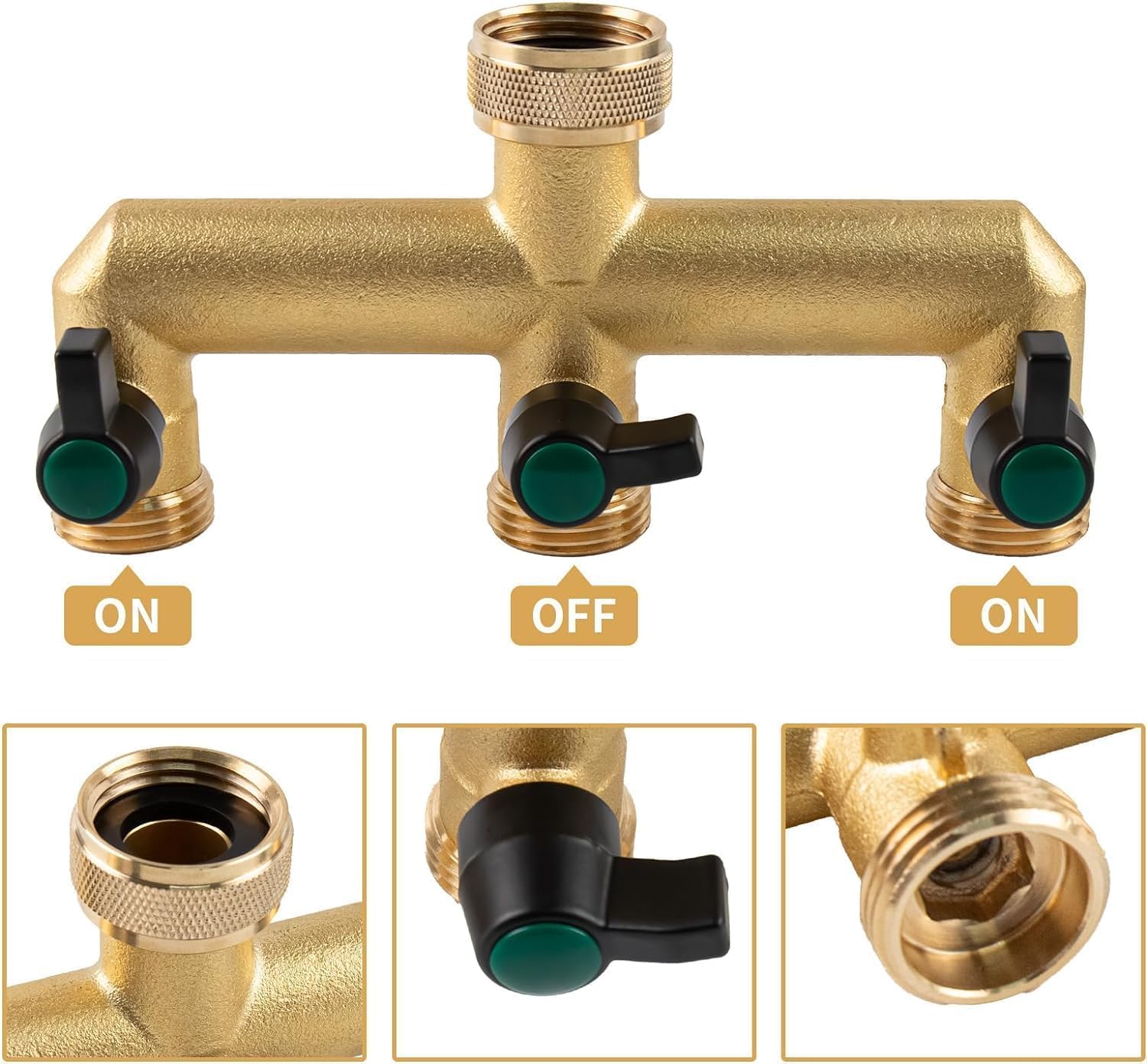 Hydrogarden brass hose adapter highlights robust build for leak-free connections