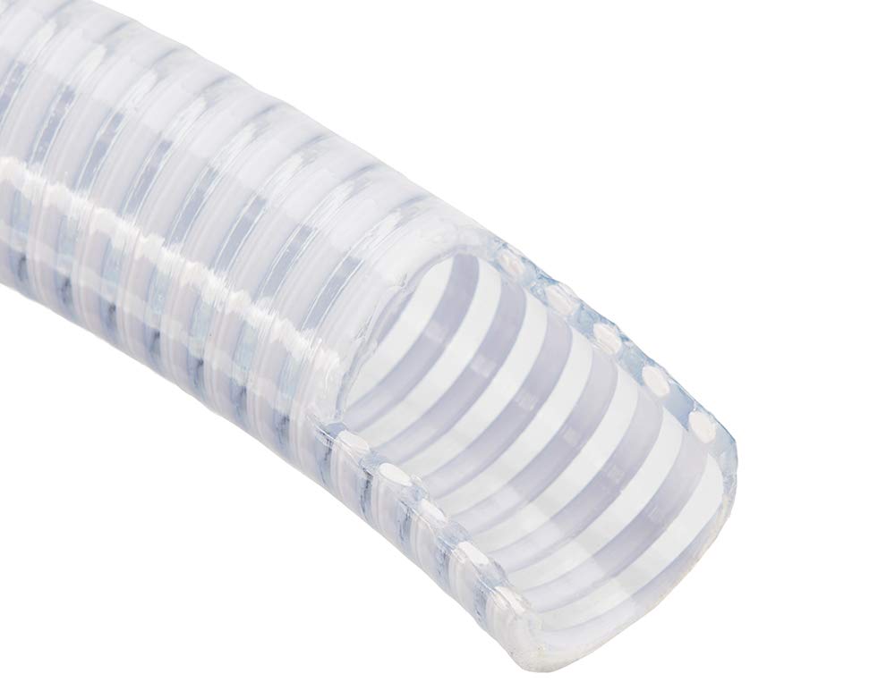 Hydromaxx white-helix reinforced hose showing durability and flexible handling.