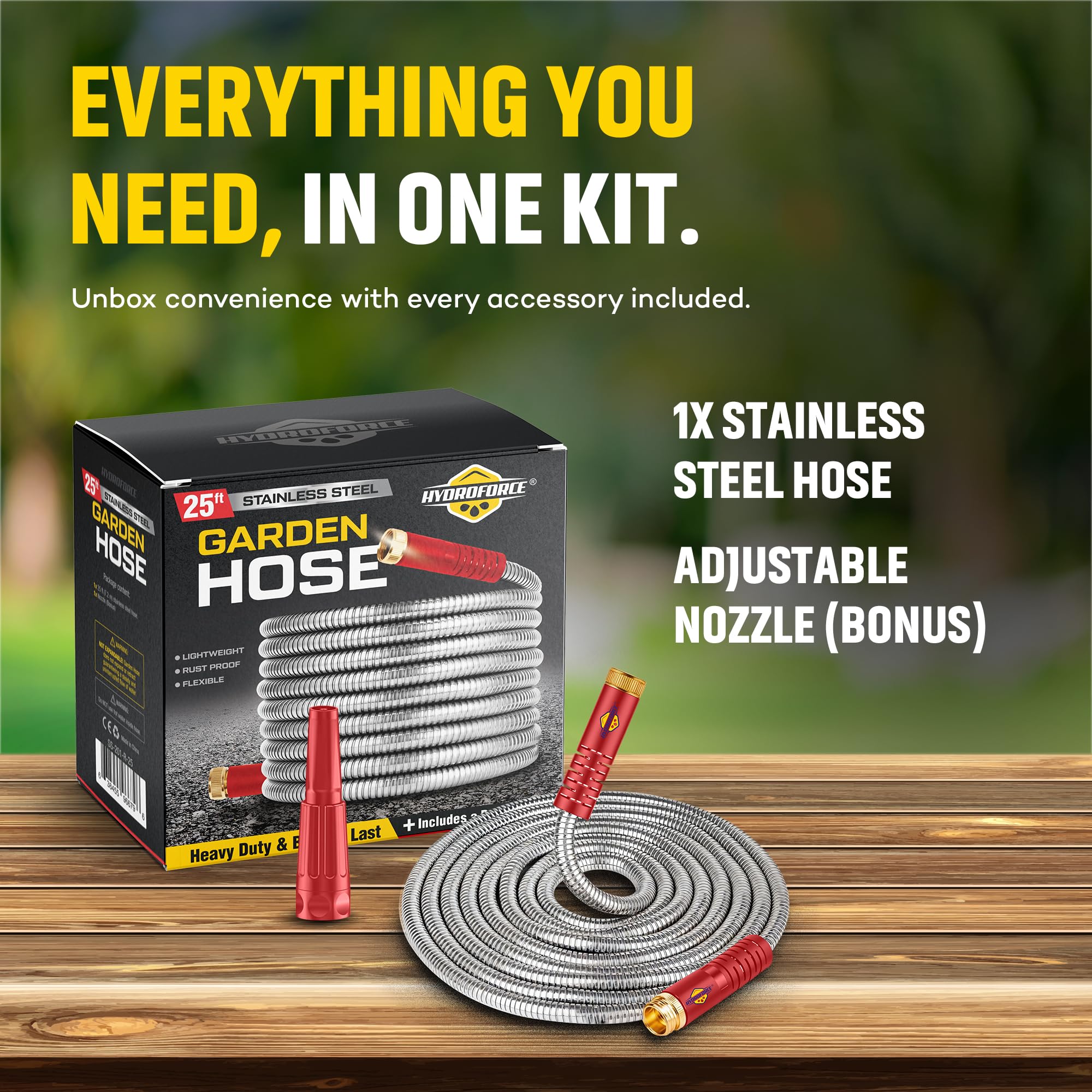 HydroPro durable outdoor hose ready for seasonal watering and washing
