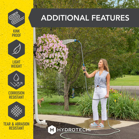 HydroTech connected to deck for car wash, showcasing versatility.