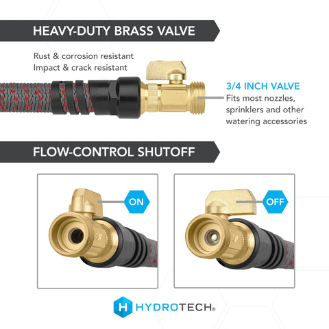 HydroTech latex core enhances durability and kink resistance during use.