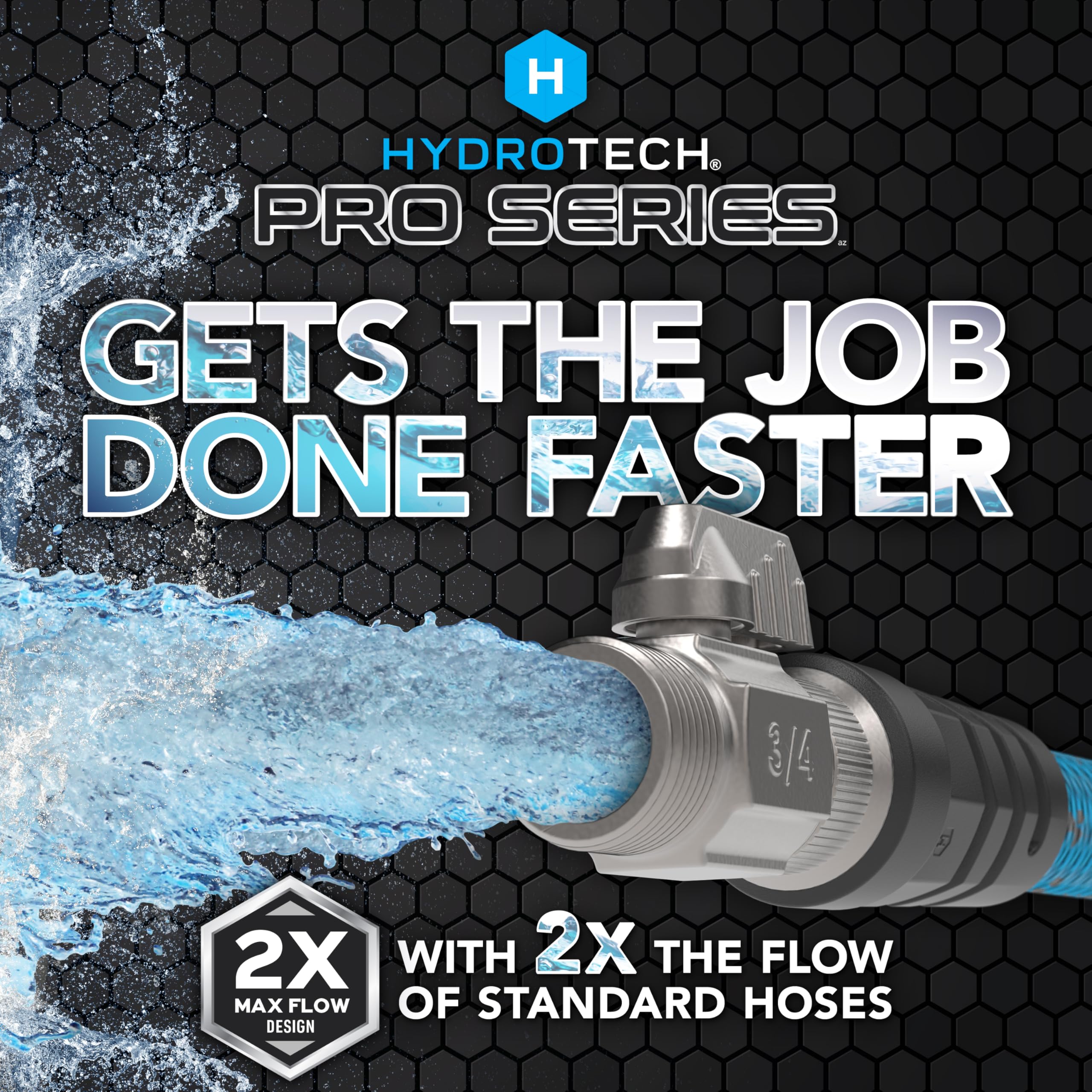 HydroTech Pro hose in garden beds with even water flow