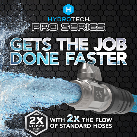 HydroTech Pro hose in garden beds with even water flow
