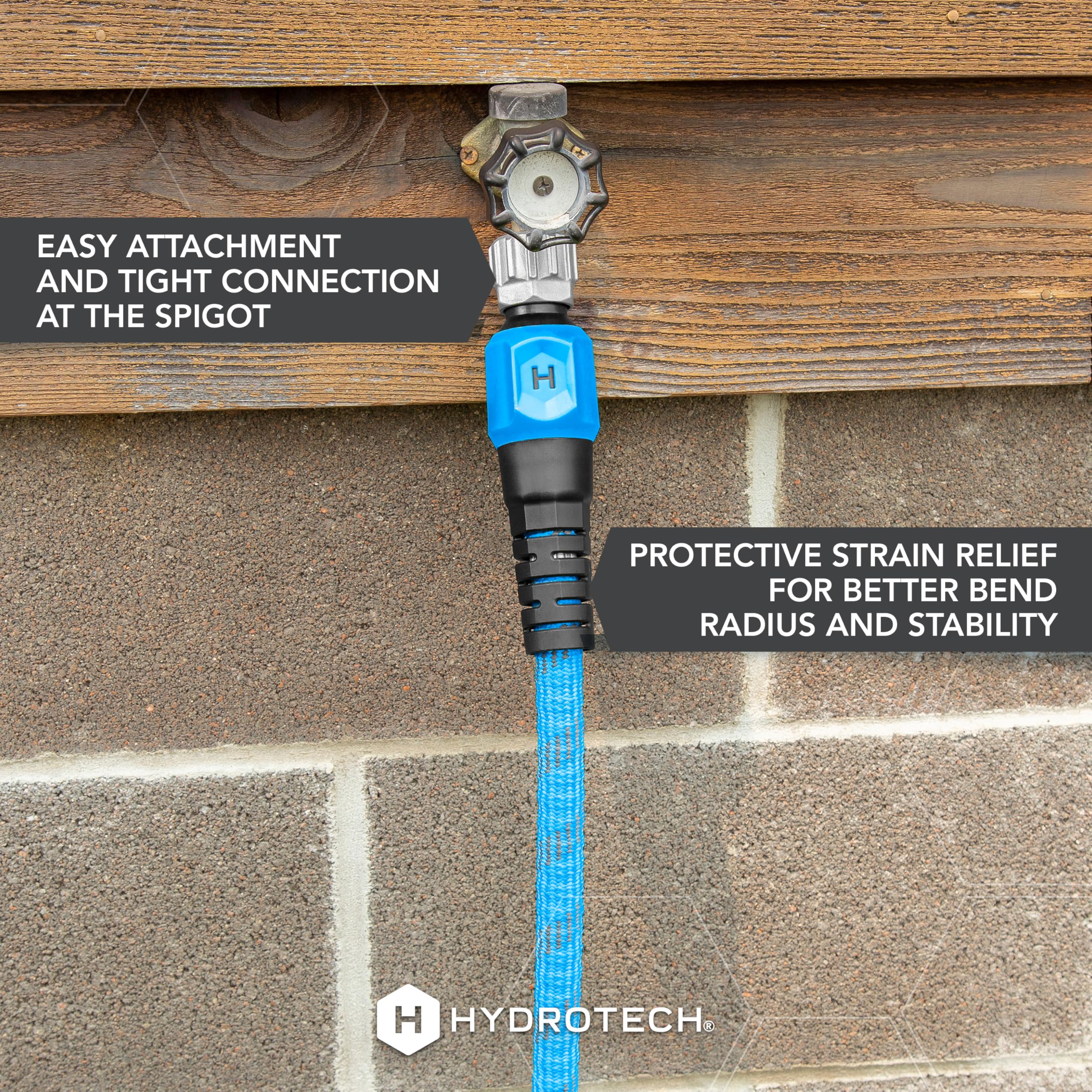 HydroTech Pro strain-relief guard reduces bending near fittings
