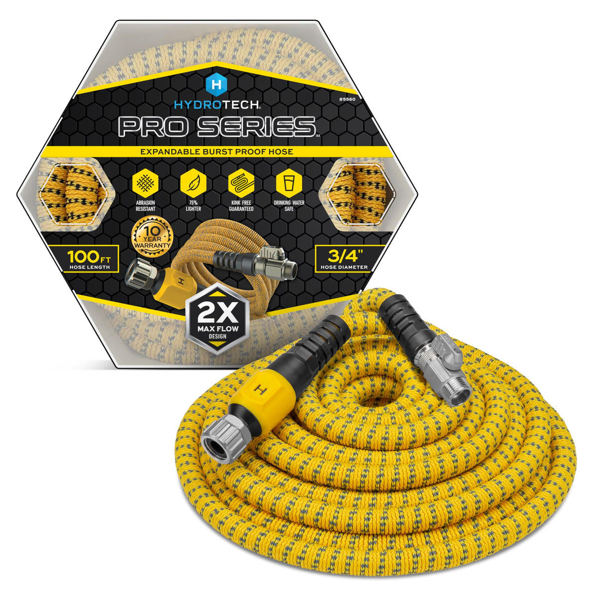 HydroTech Pro Series 100 ft expandable hose for lawn and garden tasks