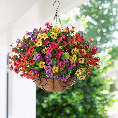 HyeFlora artificial bougainvillea and daisy closeup shows realistic blooms