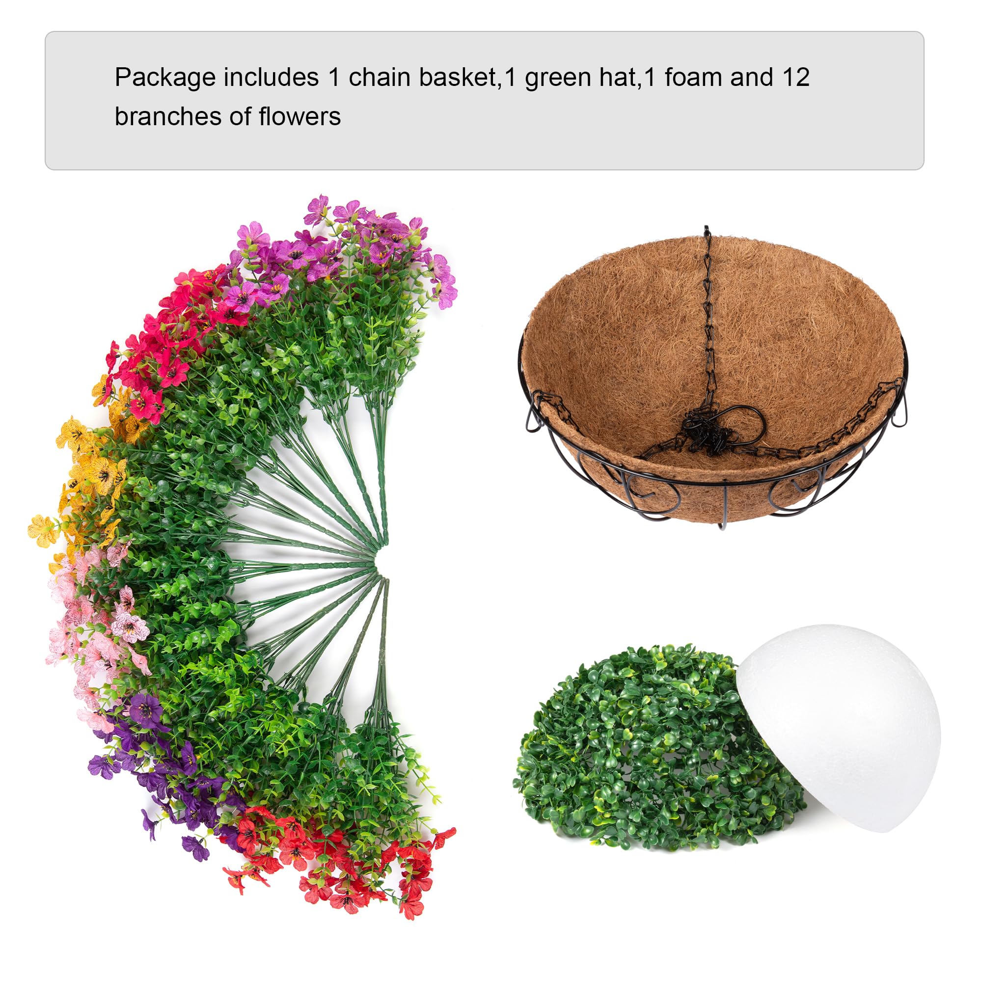 HyeFlora hanging basket with daisy flowers brightens porches and patios