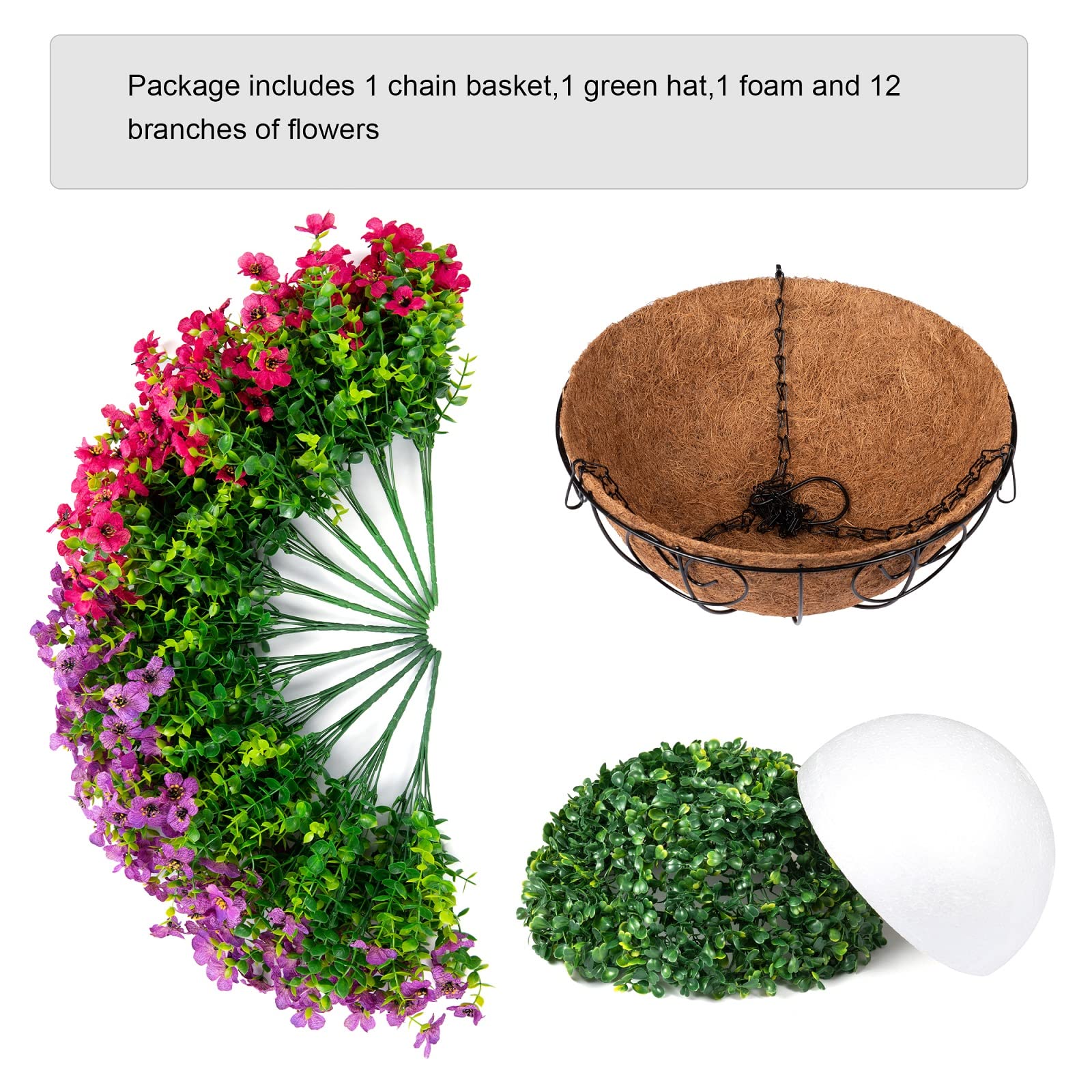 HyeFlora simple assembly process to insert branches and shape the display