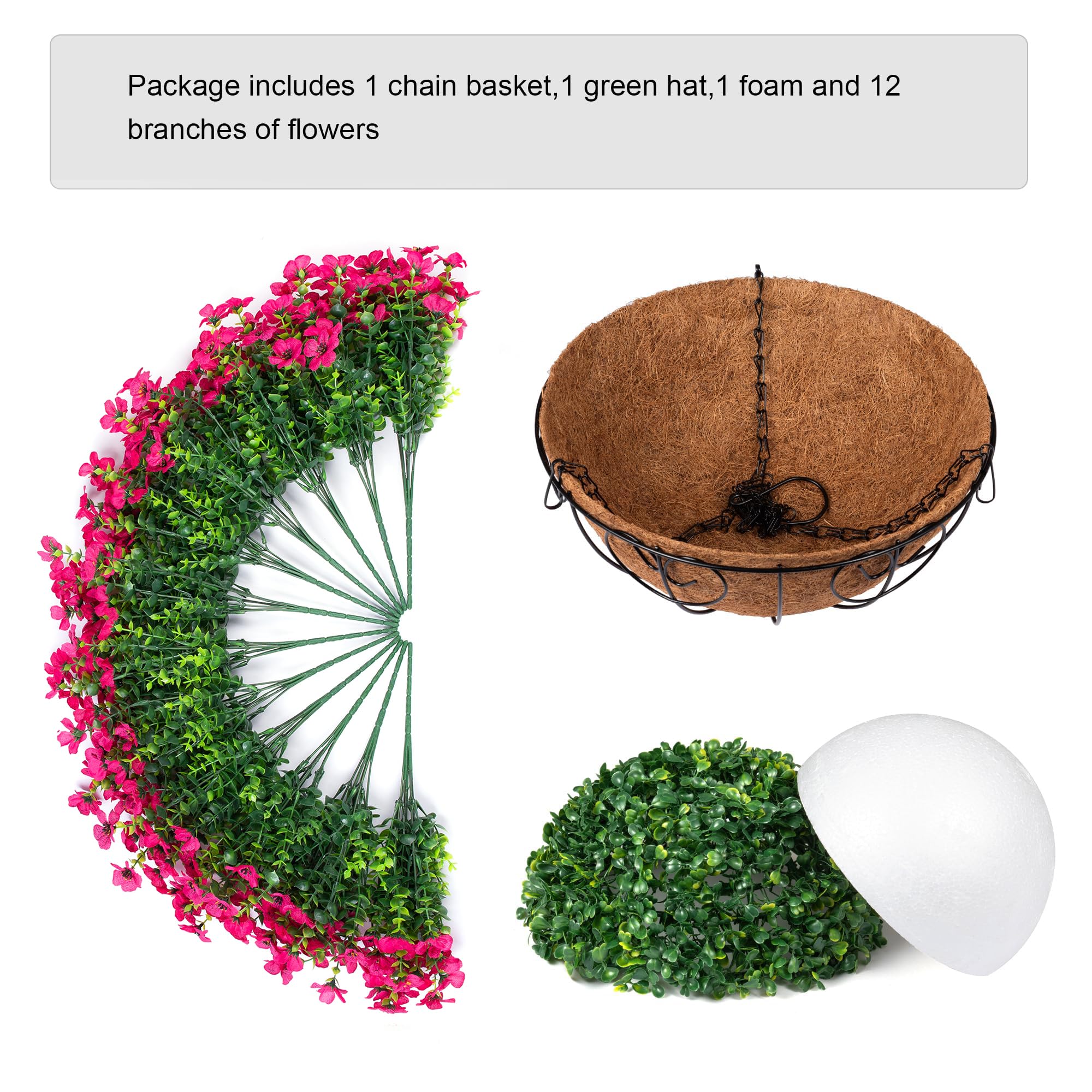 HyeFlora outdoor decor bougainvillea hanging basket on patio