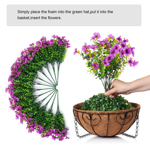 HyeFlora UV-resistant hanging flowers stay vibrant in sun exposure.