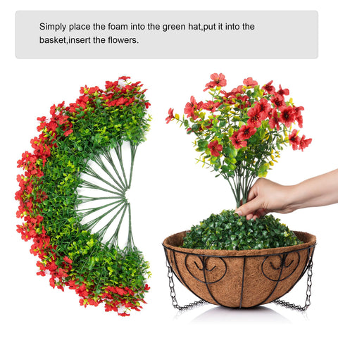 HyeFlora UV-resistant outdoor hanging flower basket for patio and garden.