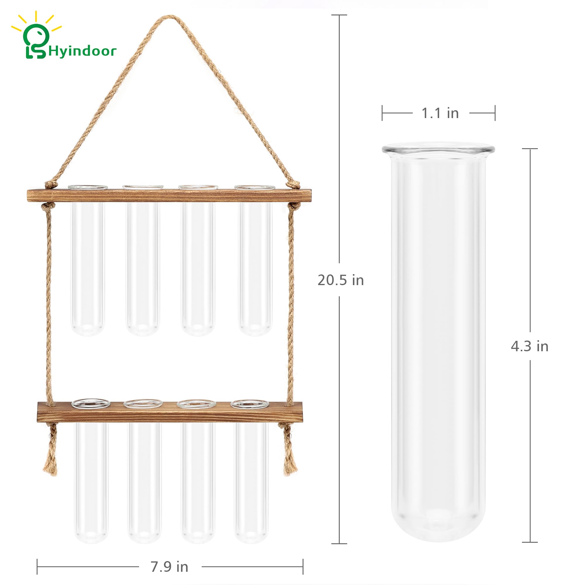 Hyindoor wooden stand with rope hanger adding natural decor to any room