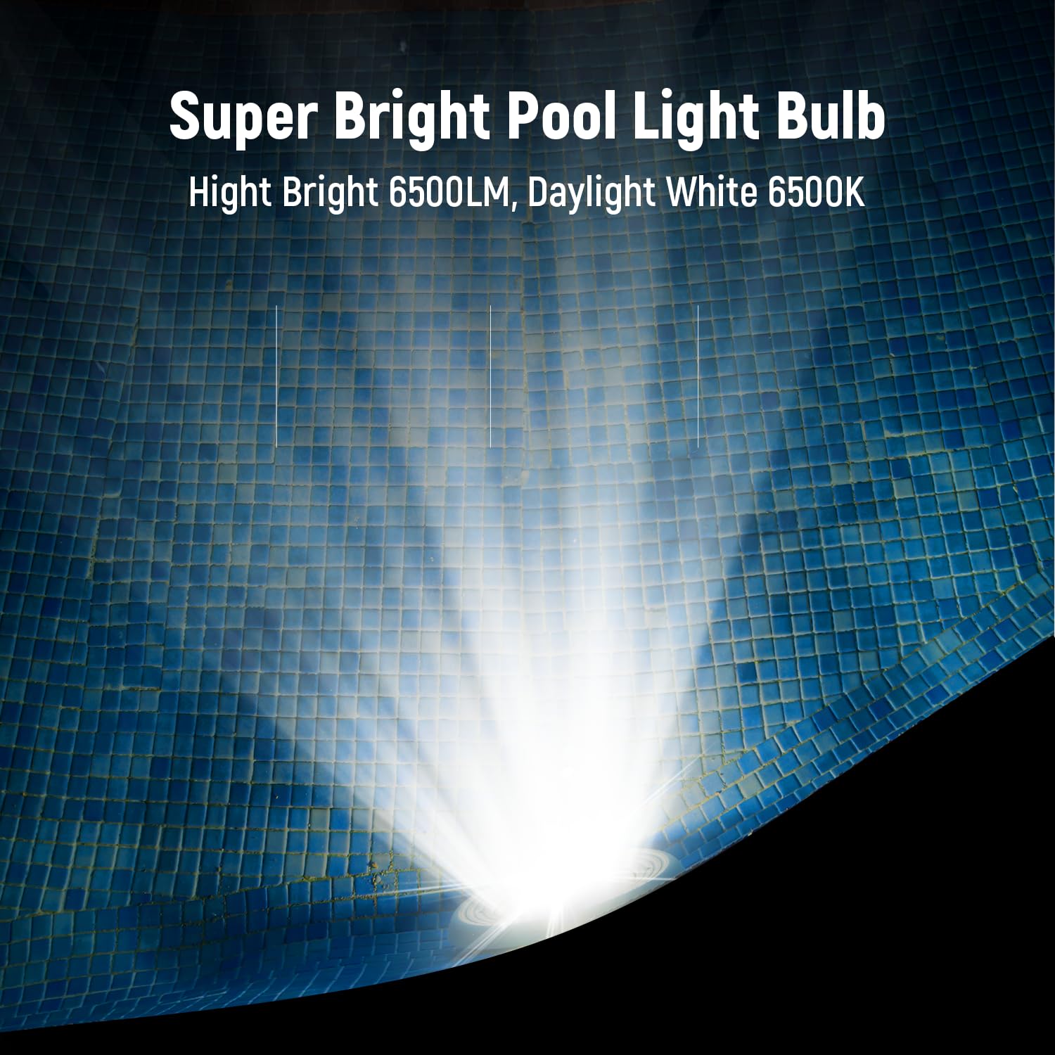 HYMIOR LED pool light aluminum cooling housing maintains cool operation.