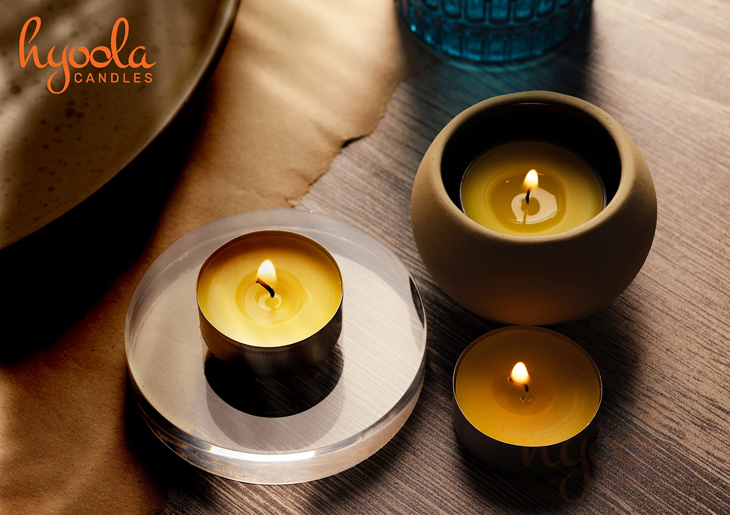 Hyoola small citronella candle, 1.5 inch diameter, ideal for lanterns.