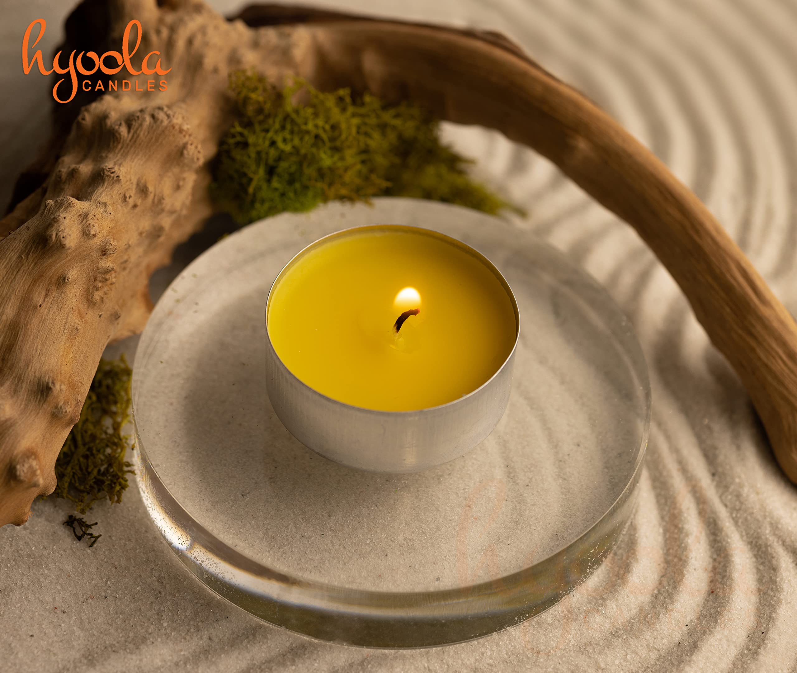 Hyoola citronella tealight candles small tealights, easy to stack in lanterns and holders.
