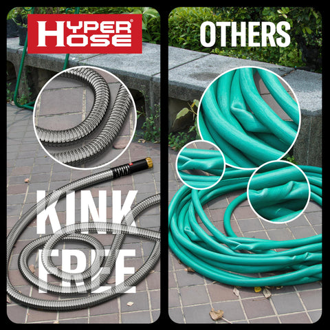 Hyper Hose weatherproof stainless steel withstands extreme outdoor conditions