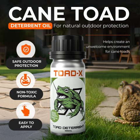Hyphen X Solutions cane toad oil mixed with water in a sprayer for yard use.