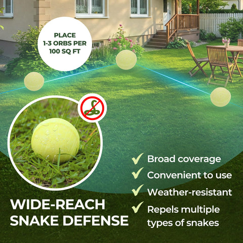 Hyphen X Solutions Snake Orbs near gardens offer a plant-powered option.