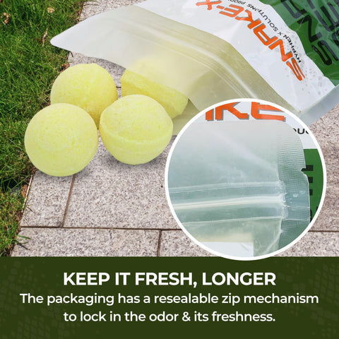 Hyphen X Solutions Snake Orbs in resealable packaging ensure long-lasting effectiveness.
