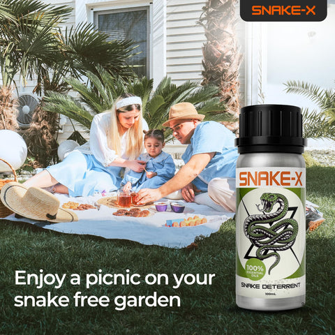 Hyphen X Snake-X eco-friendly-formula captures sustainable snake deterrence.