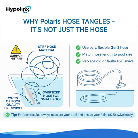 Hypolinx 10ft feeder hose ready for quick pool cleaning sessions.
