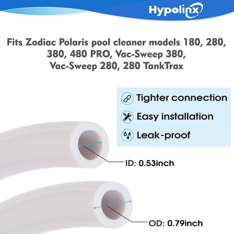 Hypolinx Polaris-compatible 10ft hose maintains stable balance during use.