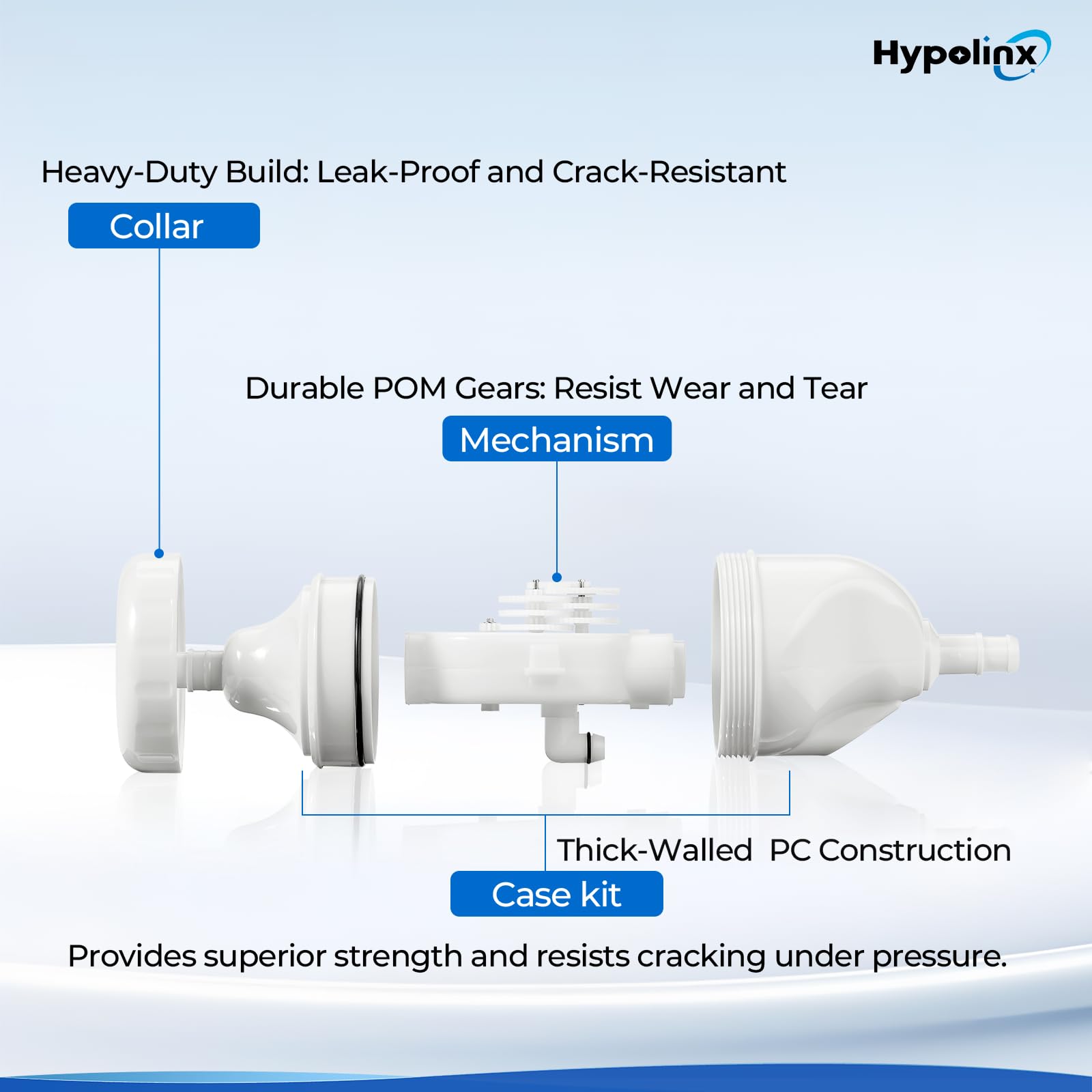 Hypolinx Polaris backup valve gears in action provide wear-resistant performance for smooth switching.