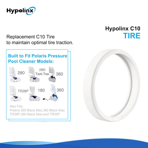 Hypolinx Polaris C10 tire pack installed, delivering steady traction across pool surfaces.