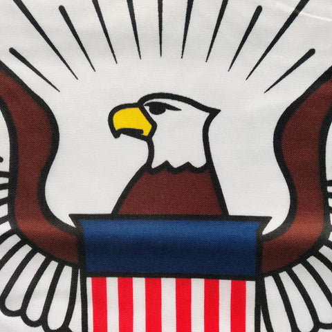 Hypoth navy flag back view mirrors front emblem for consistent branding