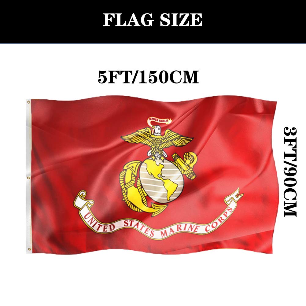 Hypoth US Marine Corps flag suitable for indoor and outdoor use