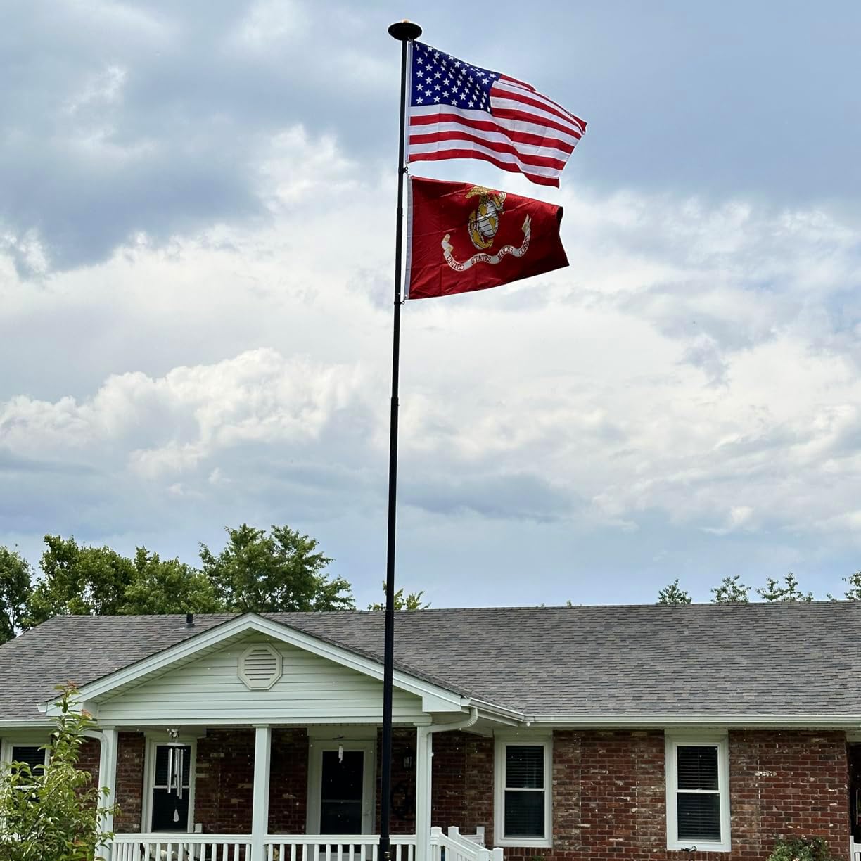 Hypoth US Marine Corps flag with double-stitched edges for durability