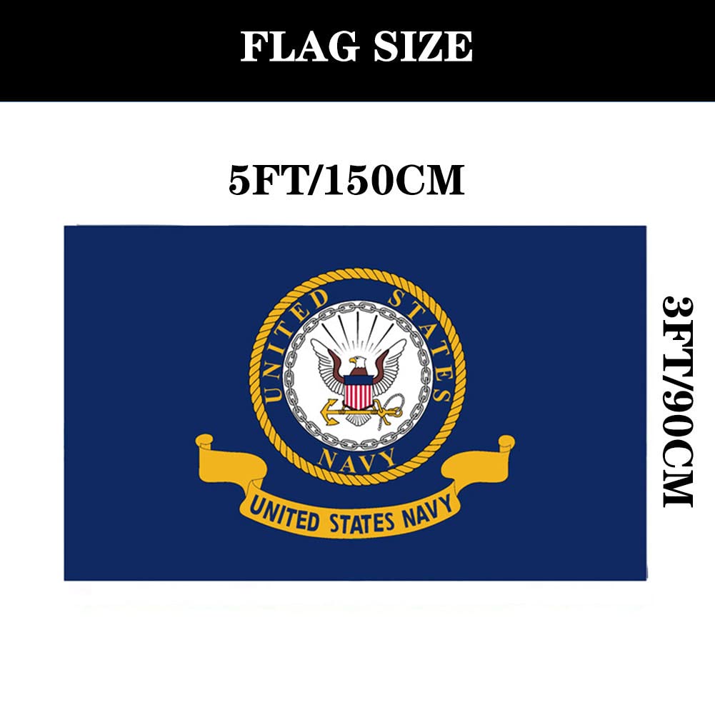 Hypoth weather-resistant navy flag retains vibrant colors in wind and rain