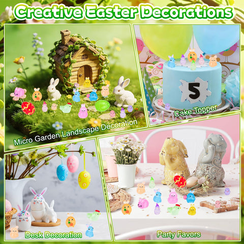 Hysagtek Easter Blind Bag dollhouse display, tiny figures for scenes.