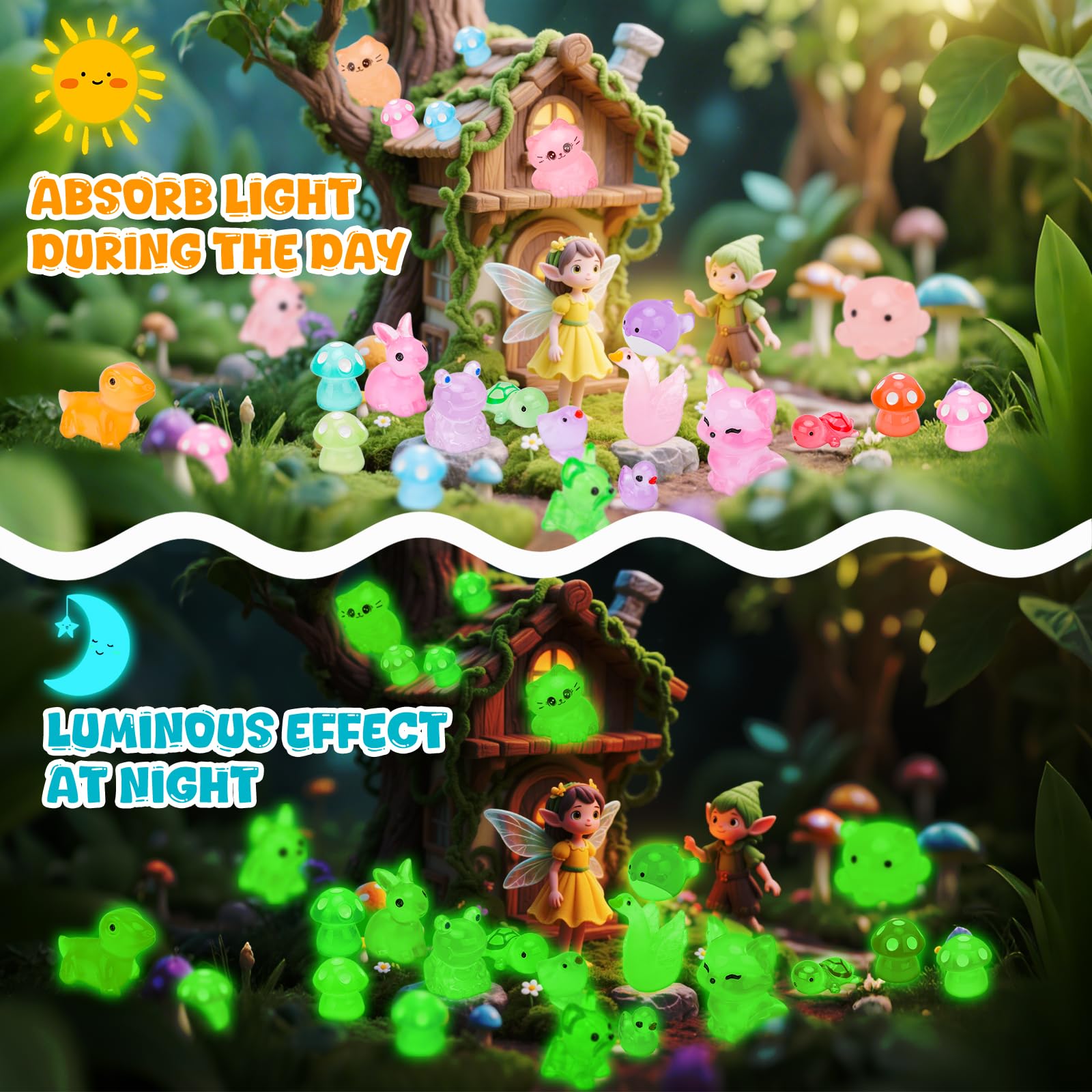 Hysagtek luminous chickens figurines illuminate craft projects with a playful glow for dioramas.