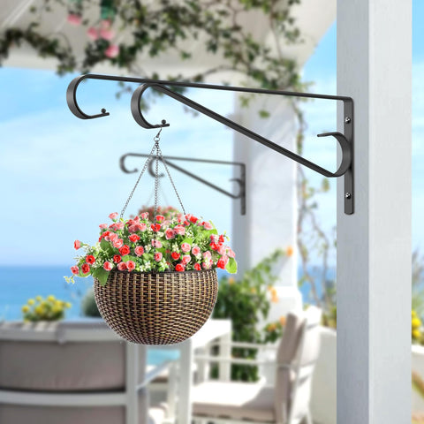 Hystun plant hanger supports up to 30 pounds for most planters.